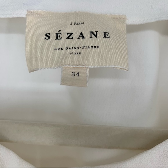 SOLD on another site. Cream Button Up Long Sleeve Amy Blouse Size 34 (XS) - Picture 8 of 9